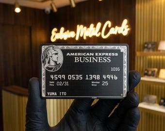 Kundenspezifische Amex gravierte MetallVisitenkarte, American Express-Stil, Neuheitssammler