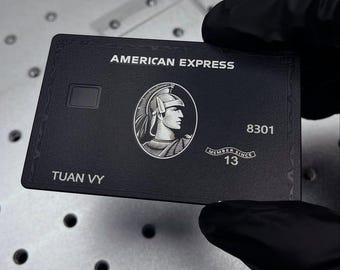 Amex schwarze Kartenreplik kundenspezifische Metallkarte, Edelstahl graviertes Luxussammlergeschenk