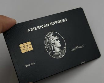 Amex schwarze Kartenreplik kundenspezifische Metallkarte, Edelstahl graviertes Luxussammlergeschenk