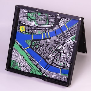 Burgh in a Box - Detaljerat 3D-diorama av Pittsburgh, Pennsylvania