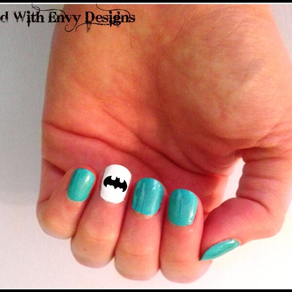 Batman Inspired Vinyl Nail Decals- Set of 46
