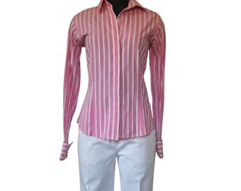 Vintage THOMAS PINK Blue & Pink Striped Broadcloth Dress Shirt | 16.5 - 34 | - Etsy Vintage THOMAS PINK Blue & Pink Striped Broadcloth Dress Shirt | 16.5 - 34 | - Etsy