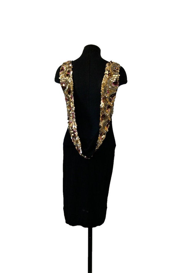Ella Luna Paris sequin dress, Art Deco style, bla… - image 3