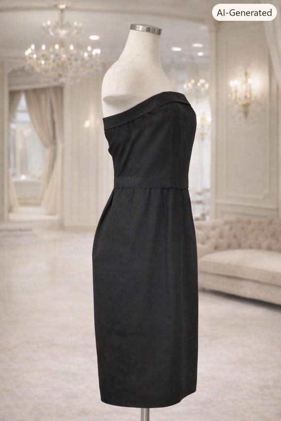 Marc Jacobs runway dress, vintage Y2K black strapless…