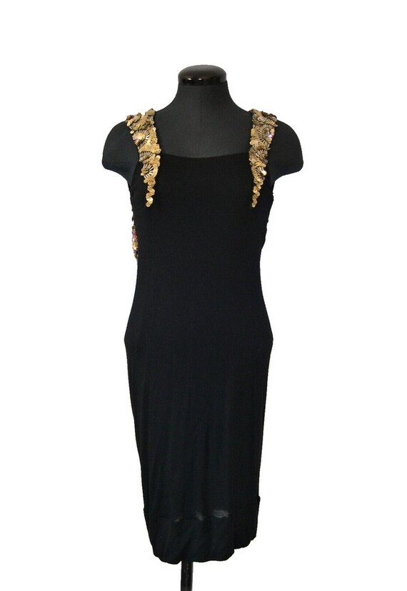 Ella Luna Paris sequin dress, Art Deco style, bla… - image 2