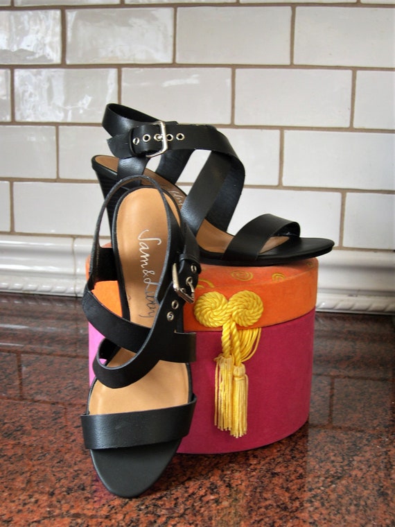 Sam & Libby high heels, black strappy  sandals, s… - image 2