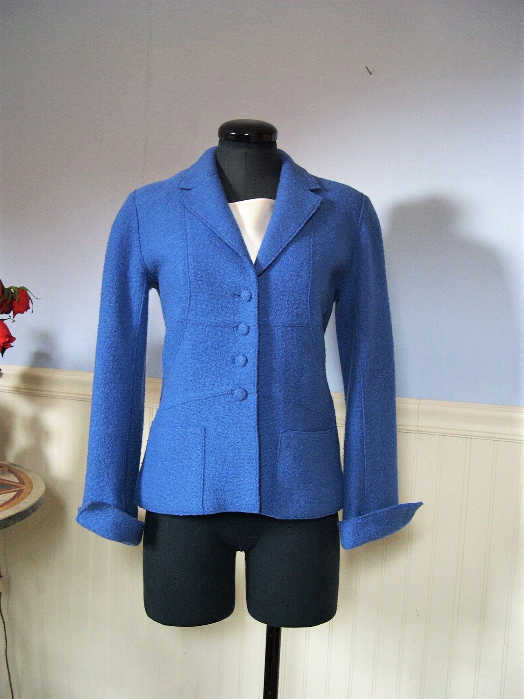 Womens jacket designer wool - Gem