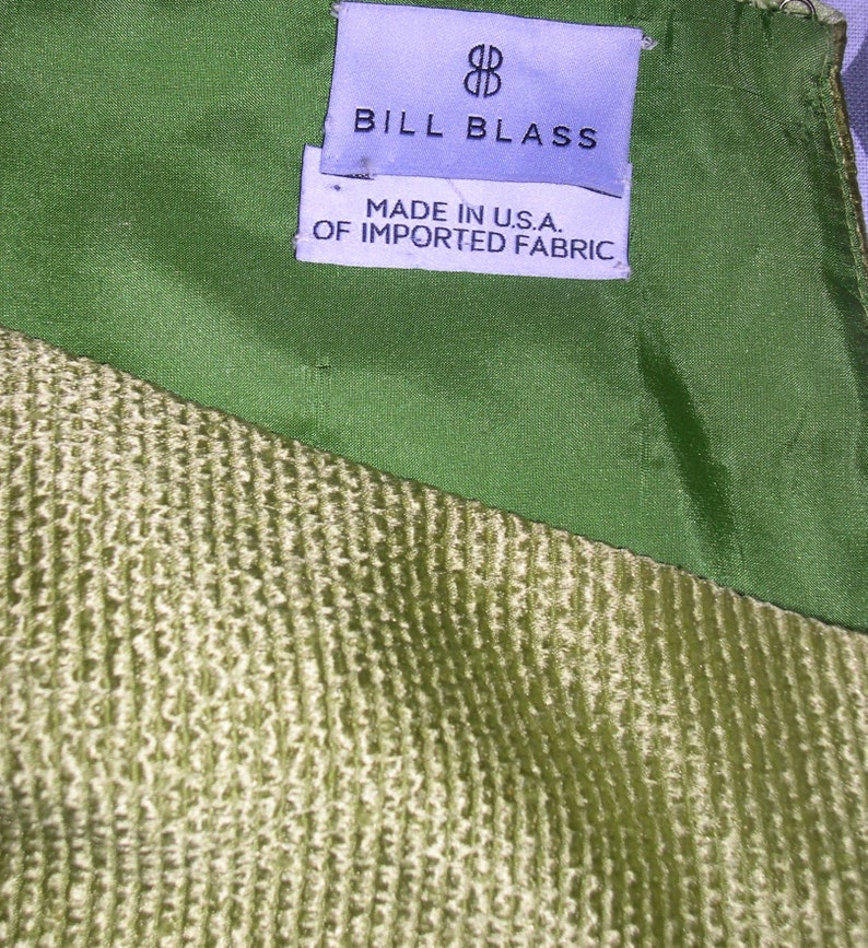 lime green silk sheath Bill Blass dress size 4 cocktailevening wear