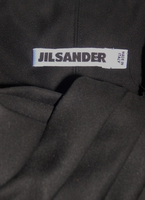 Jil Sander dress, strapless black silk sculpted s… - image 8