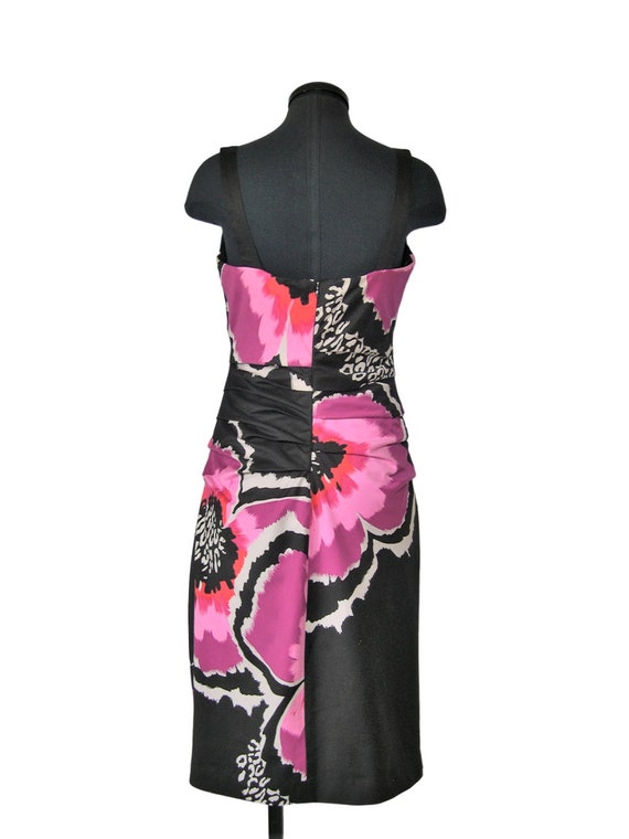Suzi Chin dress, black/Pink/White floral print sh… - image 5