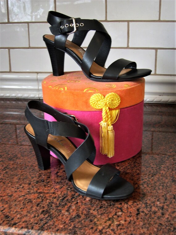 Sam & Libby high heels, black strappy  sandals, s… - image 1