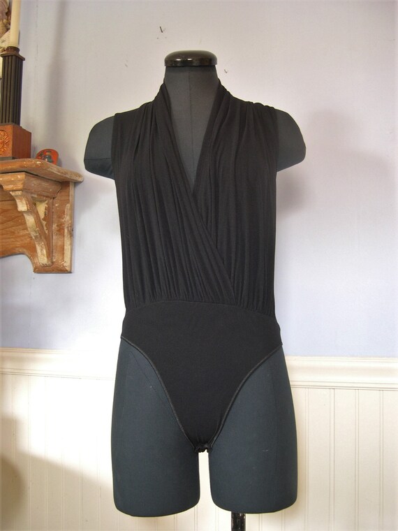 Cosabella body suit, vintage black mesh, size Medi