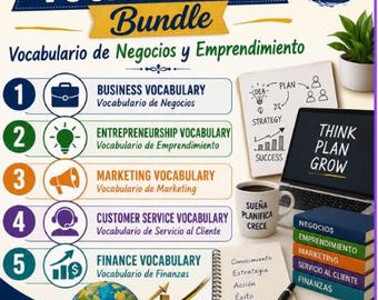 Paquete de vocabulario español-inglés para el éxito empresarial / Marketing y finanzas