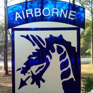 XVIII AIRBORNE CORPE stained glass crest