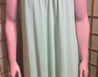 Camisón babydoll verde menta vintage: camisón con ribete de encaje de los años 60, talla M/L