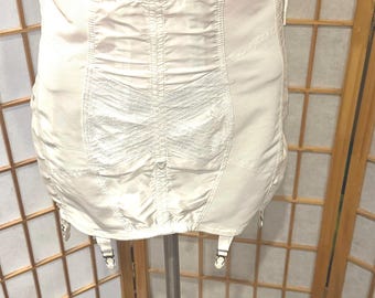 Vintage Young Smoothie Girdle – Strouse Adler White Shapewear, Garter Belt