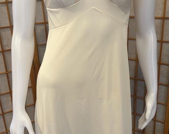 Vintage Vanity Fair Ivory Slip Dress | Lace Full Slip | Size 34 | Bridal Lingerie | Cottagecore Midi Dress