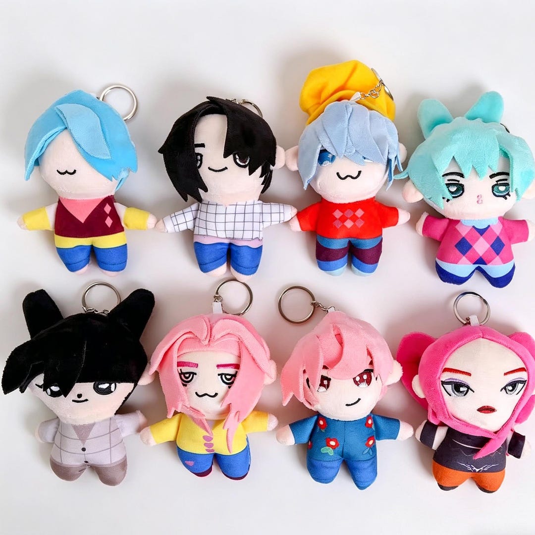Kpop Demon Hunters Plush Keychain, Huntrix Backpack Charms, Mini ...