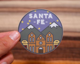 Santa Fe, New Mexico 3" Waterproof Vinyl Sticker