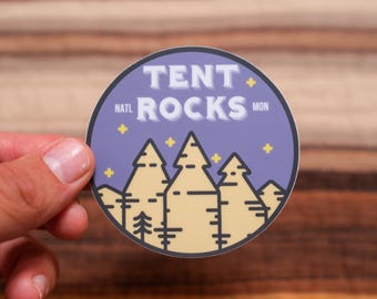Kasha-Katuwe Tent Rocks National Monument, New Mexico 3" Waterproof Vinyl Sticker