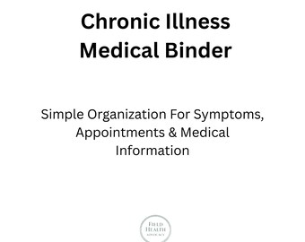 Medicinsk pärm för kronisk sjukdom i PDF-format | Symtomspårare, mötesplanerare och medicinorganisatör