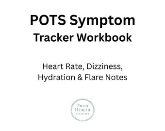 POTS Symtom Tracker Arbetsbok PDF | Anteckningar om yrsel, puls, trötthet och flares