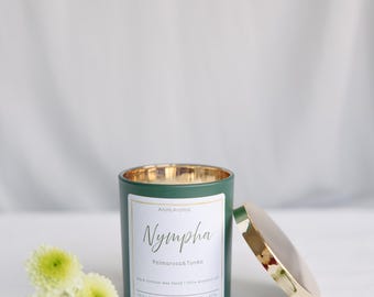 Nympha Aroma Kaars | Palmarosa & Tonka | Essentiële oliën | Ontspanning en harmonie