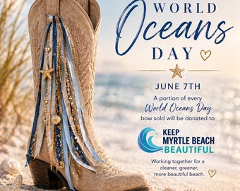World Oceans Day Boot Bows