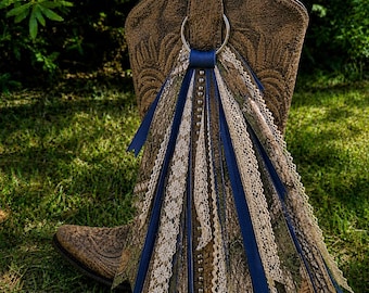 Am I Okay? Boot Bows – Cobalt & Camo Edition