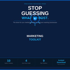Pressure Washing Marketing Toolkit, Social Media Captions, Scripts, Flyer Copy (Instant Download)