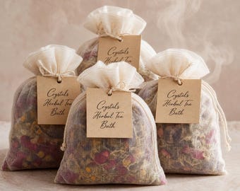 Bombe da bagno con bustine di tisane