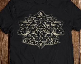 Anonymous Alchemists T-shirt print by Neil Gibson Creations