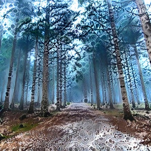 Wald Fraktal - B2 size Poster von Neil Gibson Creations