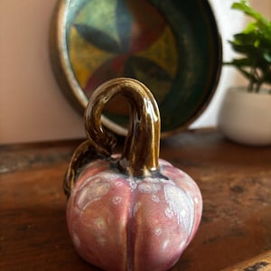 Small Handmade Ceramic Pumpkins, Wheel-thrown Pottery Pumpkins, Fall Decor