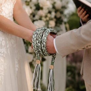 Personlig handfastningssnöre, bröllopsföreningssnöre, anpassat flätat ceremonirep, handbindningssnöre för par för bröllopsritual
