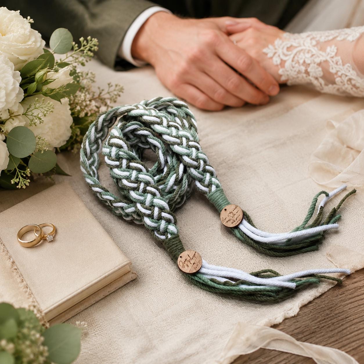 Wadding Rope Personalized Handfasting Cord, Wedding Unity Cord, Custom Braided ...