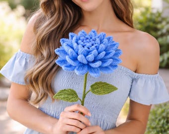 Realistic Dahlia Crochet Flower Pattern, Layered Botanical Tutorial (PDF Download)
