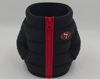 3D Printed San Francisco 49ers Puffy Jacket Can or Pen Holder