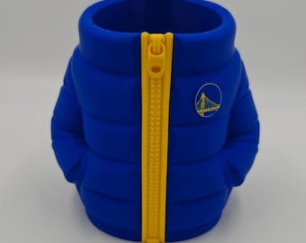3D Printed Golden State Warriors Puffy Jacket Can or Pen Holder