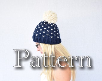 Knitting PATTERN,  Fair Isle Knitted Hat, Knitting pattern, Fair Isle Pattern, Size Adult || The Colorado