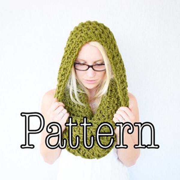 Crochet PATTERN, Oversized Crochet Cowl, Crocheted Hood, Crocheted Wrap, Chunky Oversized Cowl || The Bailee