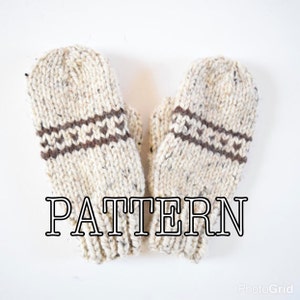 Knitting PATTERN Fair Isle Knitted Mittens, Mittens Pattern, Knitted Mittens