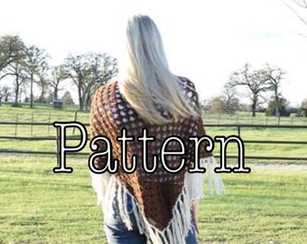 Crochet PATTERN, Triangle Shawl, crochet triangle shawl pattern, shawl pattern, triangle shawl pattern || The Charolette