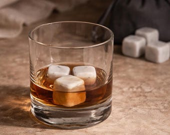 Set marmeren whiskystenen – 9-delig wit