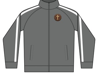 Christian cross faith Men's Lightweight Poly-Tech Full-Zip Track Jacket