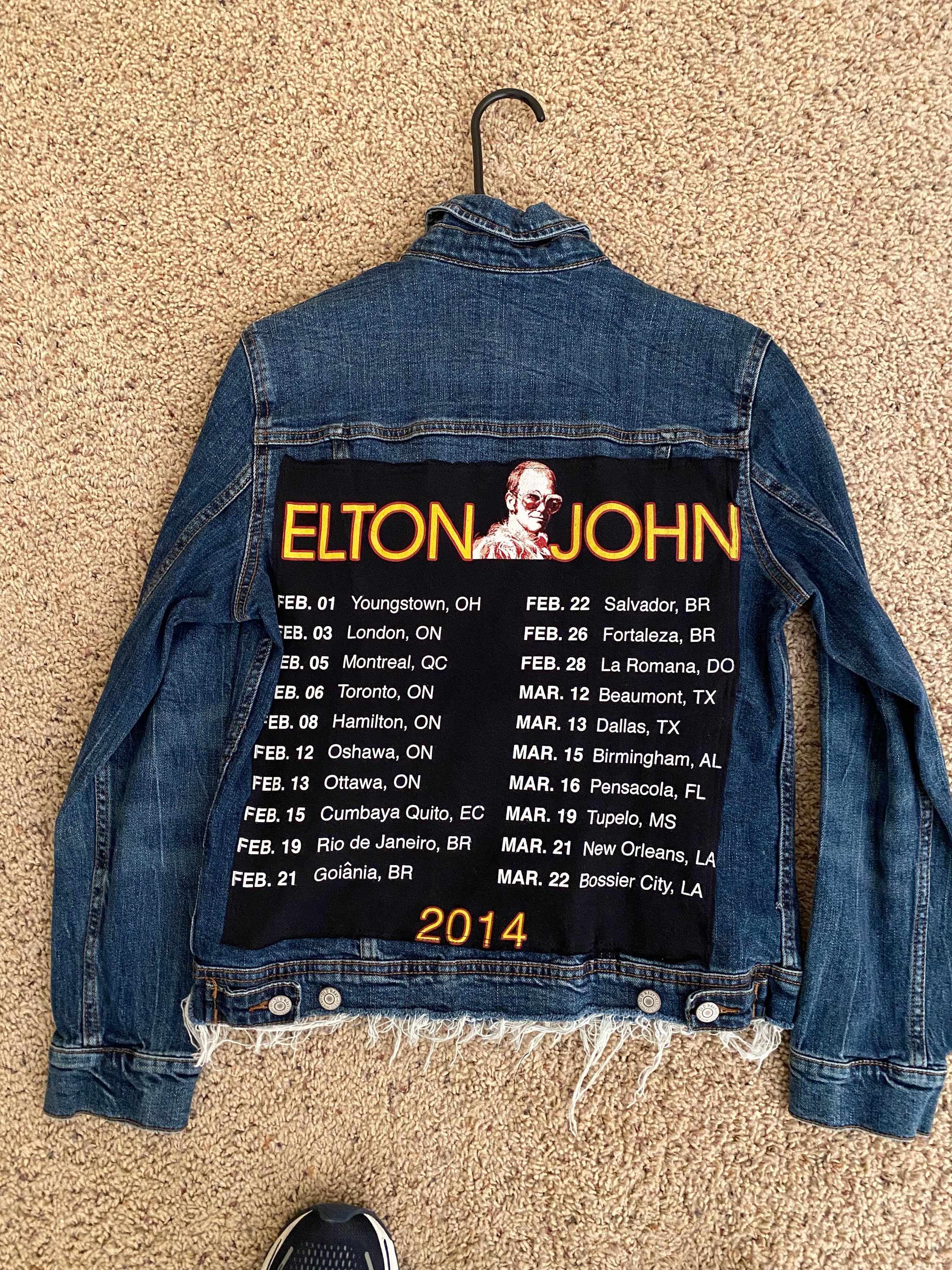 Elton John Jean Jacket, Jean Jacket Women and Men, Jean Jacket Art, Jean Jacket  Patches, Patch Work Groovy Denim Jacket, Hippie Jacket 