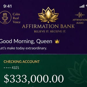 Checking Account Money Overflow Affirmations Audio, Positive Affirmations, Lucky Girl Syndrome Wealth Reset, Financial Abundance Manifesting