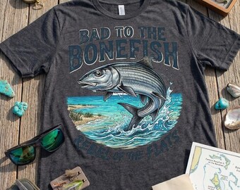 Bad to the Bonefish T-Shirt | Fishing Parody Tee