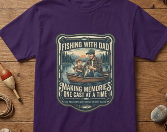 Fishing with Dad tee | Kids Fishing Shirt, Making Memories One Cast at a Time