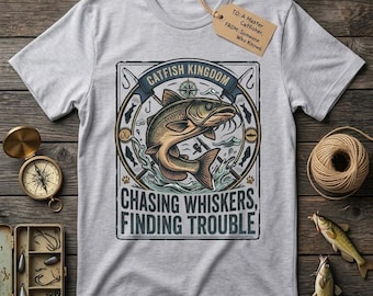 Chasing Wiskers catfish fishing T-Shirt | Catfish Fisherman Tee